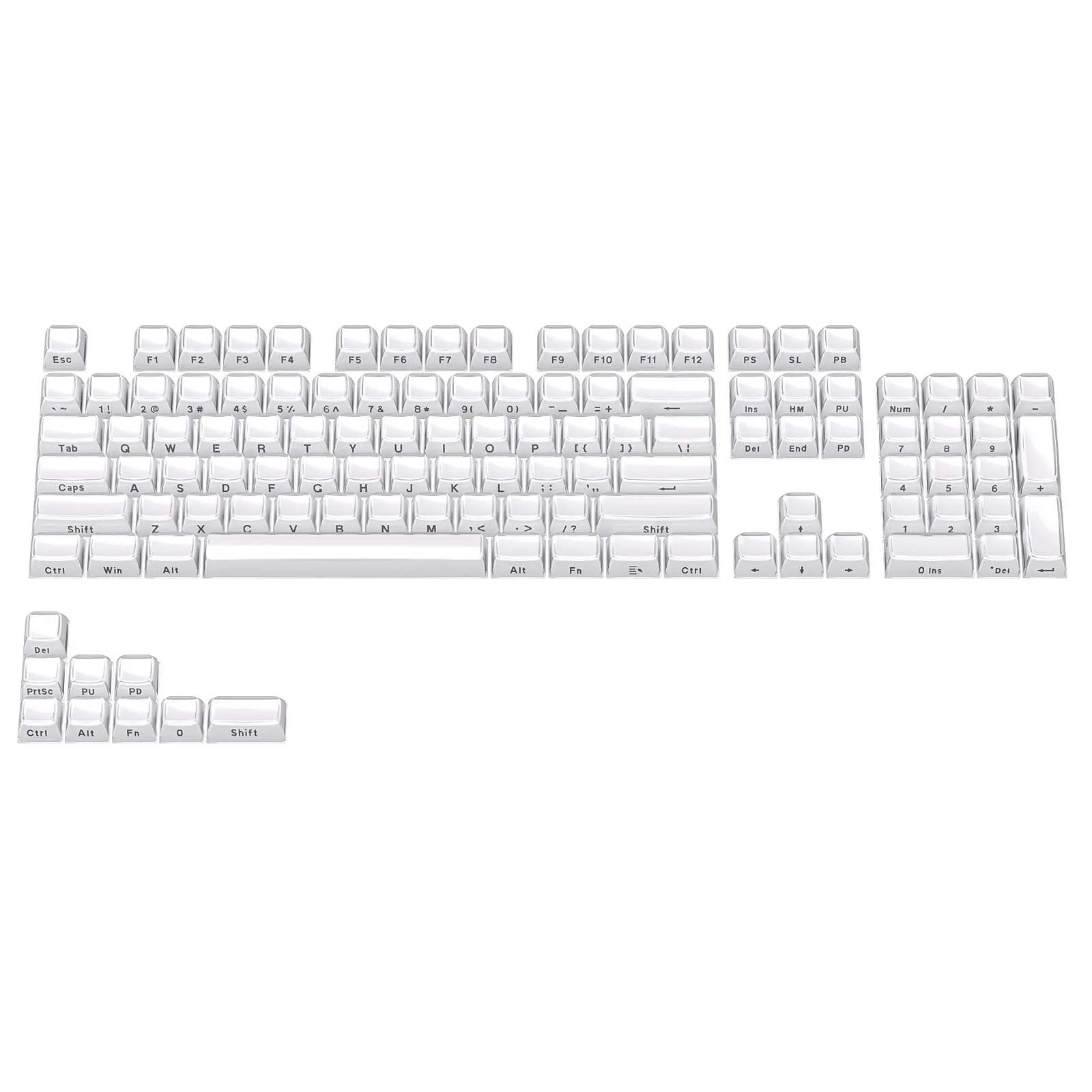 KEYCAP ONLY YUNZII Jelly PBT Keycap Set, 113 Keys Side Printed Custom Keycap with Keycap Puller, Laser Etching OEM Profile Keycap Compatible with 65% 75% 96% Full Size for Cherry Gateron MX Switches Mechanical Keyboard