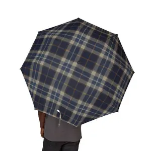 Navy Geometric Umbrella - Lightweight Travel | Modern Design Gift