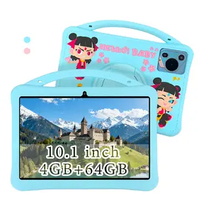 10.1 Tablet computer, Android 13, installed learning software, parental control function, interactive learning games, can draw music, etc., dual cameras, anti fall portable, family use, no adapter, blue/pink, Christmas and Halloween gifts