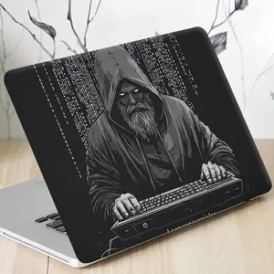 2PC reusable universal laptop protective film, PVC material, theme design pattern, semi-matte surface, self-adhesive, no glue