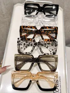 6 Pairs Classic Square Women's Flat Mirror Set, Ideal for Daily Life, Office, Casual Activities, Versatile Mirrors for Various Uses