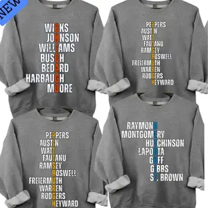 Name Players All Team Football Sweatshirt , Dark Heather Retro 90's Football Fans Gift  FC