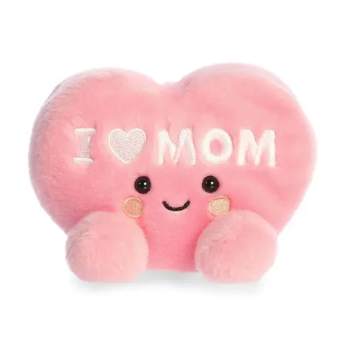 Palm Pals Adorable Mother's Day Hearts 5 inch Pink Mini Soft Plush Collectable Stuffed Animal
