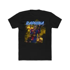 Raphinha Graphic Tee, Unisex Cotton Crew T-Shirt, Soccer Fan Apparel, Gift for Sports Lovers, Casual Wear, Football Celebration