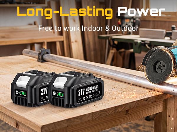 SEESII Cordless Angle Grinder Kit with 2x4.0Ah Batteries, 10000RPM Brushless Electric Metal Grinder w/ 4-1/2" Cutting Wheel, Flap Wheel, and Wool Carving Wheel for Precision Cutting & Grinding#fathersdaygift fathersdaygift SEESII Cordless Angle Grinder Kit with 2x4.0Ah Batteries, 10000RPM Brushless Electric Metal Grinder w/ 4-1/2" Cutting Wheel, Flap Wheel, and Wool Carving Wheel for Precision Cutting & Grinding#fathersdaygift fathersdaygift