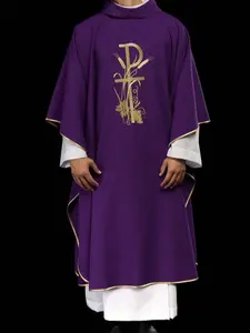 Purple chasuble with gold embroidery
