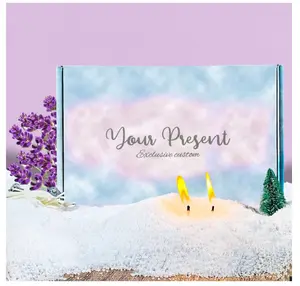 Serene Lavender Grove Scented Non Toxic Luxury Long Lasting Powder Candles up to 120 Hours - Refillable Candle Sand with 30 Wicks