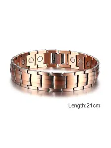 Fashion Simple Pure Copper Bracelet for Men, Turtle Back Pattern, Solid Copper Jewelry, Casual Hand Chain, All Seasons