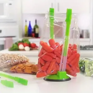 Practical Trash Bag Holder, Kitchen Shelf Freshness Bag Rack, Multi-Functional Bag Hanging Device, Suitable for Bag Shelves, Food Prep Bags, Plastic Freezer Bags, Kitchen Tools