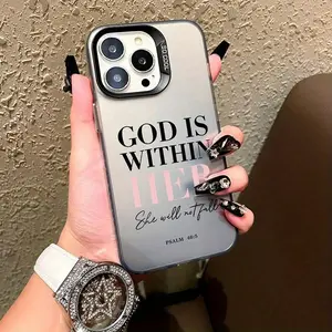 Bible God Jesus Christ Slogan Print Phone Case, Cover, Fits Apple iPhone 16 15 14 13 12 11 Pro Max, Halloween Christmas Gift for Family