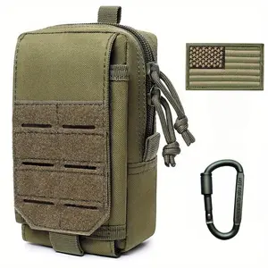 Tactical EDC Waist Pack Molle Utility Pouch for Men Gadget Organizer Phone Holder Smartphone Pouch Tool Holster Pocket Hiking Accessories