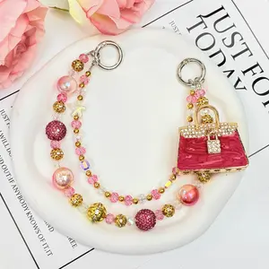 Mini Bag Style Bag Charm,Delicate Handbag Pendant Accessory for Women,Detachable,Pretty Easter Basket Gift for Girls & Women,Ideal Birthday Gift