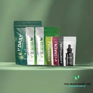 Vital Health Plus: 30-Day Cellular Recovery Kit (7-Piece Set) with Glutathione, Vitamin C, Curcumin, Activated Charcoal, Milk Thistle, Moringa, and A-Z Vitamin Complex