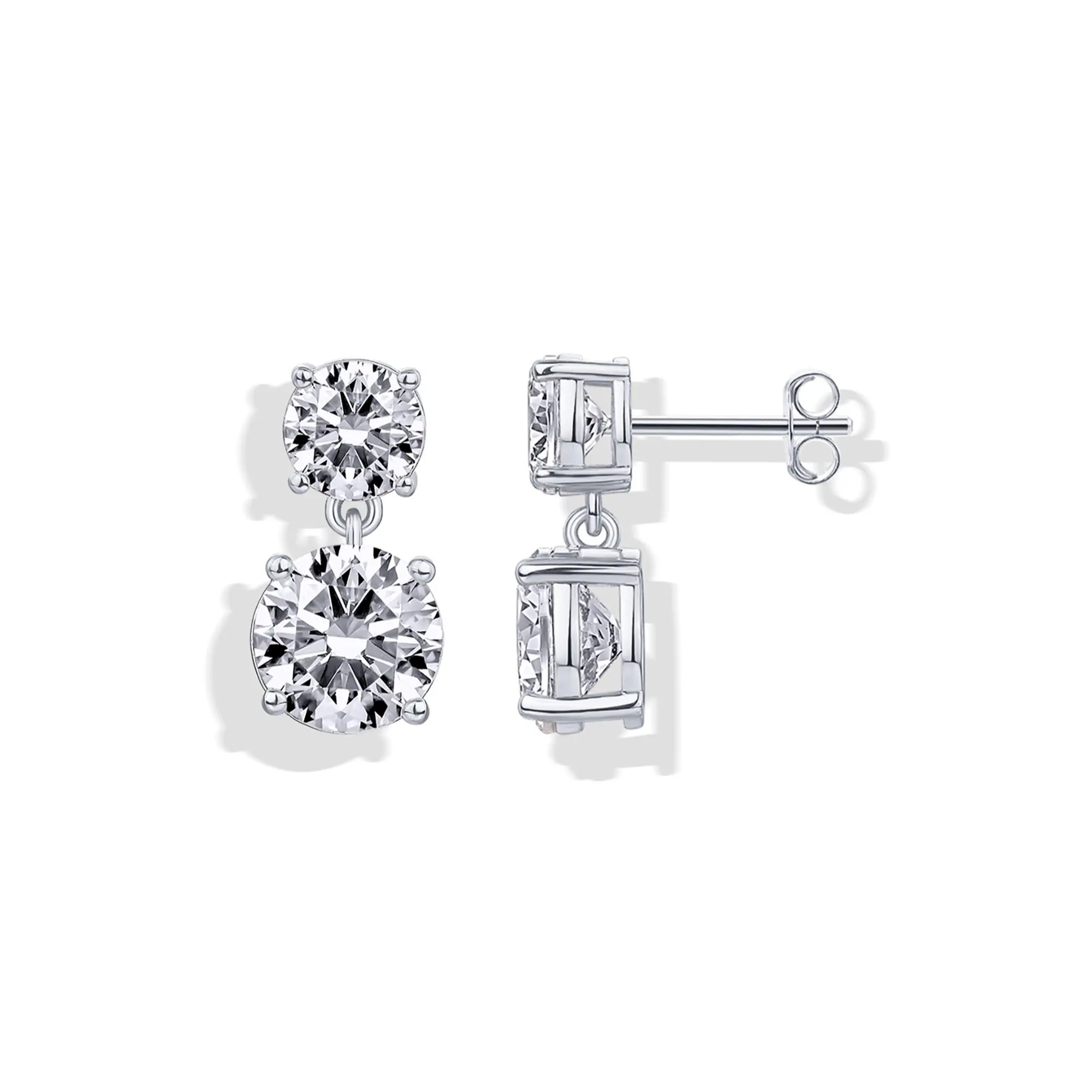 Double CZ  - White Gold