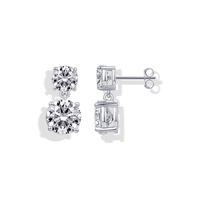 Double CZ  - White Gold