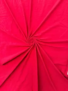 Stretch Cotton Lycra Red-Heavy Weight Fabric