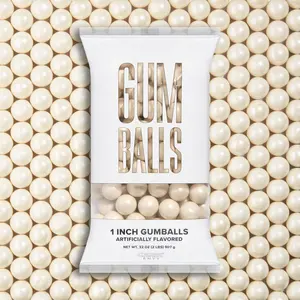 Shimmer White 1 inch Round Gumballs