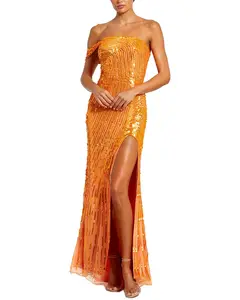 Mac Duggal Mesh Sequin Gown