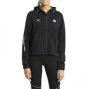 PUMA Womens Bmw M Motorsport Hooded Sweat Jacket Athletic Outerwear Casual - Black