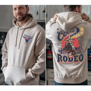 Coors Rodeo Western 90s Cowboy Hoodie, Retro Rodeo Outfit Hoodie Gift for Men, Game Night Hoodie for Dad, Retro Hoodie Cowboy Outfit Gifts