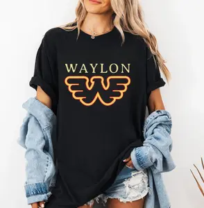 Waylon Jennings Silver Flying W T-Shirt, Vintage Country Music Sweatshirt or Hoodie for Fans