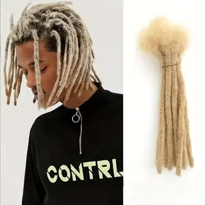 0.6cm Thickness, 4-12 Inch, 100 Strands 100% Real Human Hair Colored Dreadlock Extensions for Men & Women