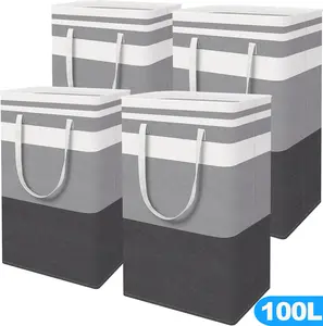 Laundry bag waterproof independent foldable high-leg laundry basket with extended handle laundry basket 4 pieces outdoorfun