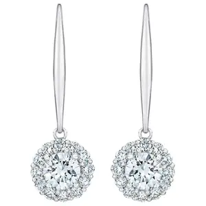 1Ct Diamond Floral Shape Studs Lab Grown Earrings White or Yellow Gold