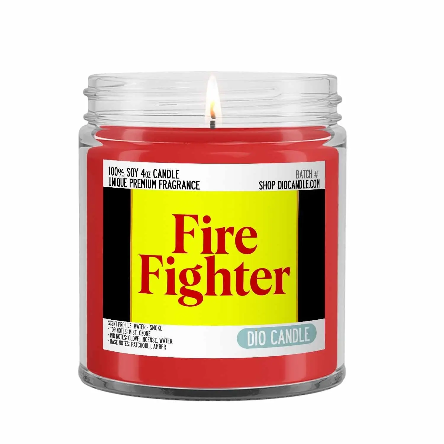 Firefighter Scented Candle - Smells Like Water and Smoke - Dio Candle