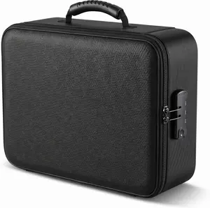 Fireproof Document Safe with Lock, Fireproof Document Box (Soft-Shell) with Lock, 5200°F Fireproof & Water-Resistant File Organizer for Important Documents, Certificates, Passport & 14" Laptop, Home Office Travel