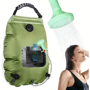 20L Solar Heated Camping Shower Bag, Camping Gear, Portable Shower Bag with Removable Hose & Switchable Shower Head, Outdoor Shower Bag for Beach, Swimming, Hiking, Camping Equipment
