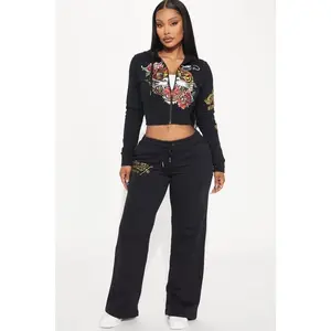 Ed Hardy Retro Tiger Zip Pant - Black 6