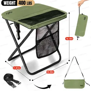 【FathersDayGift】 Sports Folding Chair, Upgraded Shoulder Strap Folding Stool, weighing only 1.5 lbs, Portable Outdoor Camping Chair with Side Bags and Shoulder Straps, Maximum Weight Capacity 400 lbs, Suitable for Hiking,tikt