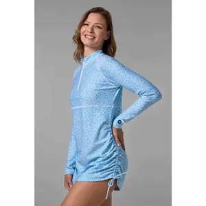 Women's Lawai Ruche Swim Shirt | Malibu Blue Shell We