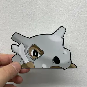 Cubone Peeker Sticker, Anime Vinyl Decal Anime Sticker, Waterproof Vinyl Decal for Laptop, Water Bottle, Car, Gamer Gift