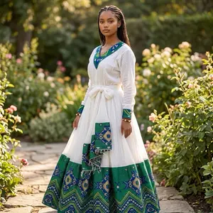Ethiopian-Eritrean Traditional Habsha Dress for Cultural Celebrations, Daily Wear