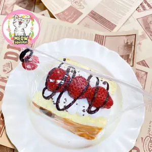 Extra Large Chocolate Sauce Strawberry Sandwich Squeeze Toy Extra Large Chocolate Sauce Strawberry Sandwich Squeeze Toy