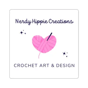 Crafty NHC Logo Stickers, Yarn Lovers, Custom Laptop Stickers, Crafting Decor, Gift for Knitters, Gift for Crocheters