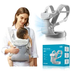 Dr.isla BH03 Baby Carrier 360° Ergonomic Support, 0-36M All-Stage Fit, 3D Breathable Mesh, Lightweight EPP Foam Core, Hands-Free Portable for Travel & Daily Use