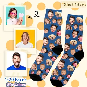 Custom Face Socks for Man Women, Personalized Photo Socks, Picture Socks, Funny Faces on Socks,Groomsmen Socks,Gift for Dad/Mom/Husband/Wife