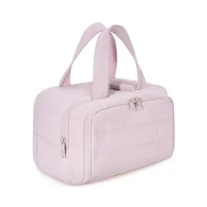 Spacesaver 4-in-1 Puffy Multi-Functional Toiletry Bag for Women Large Capacity Travel Organizer with 4 Compartments Outdoorfun Makeup Pouch dealsforyoudays