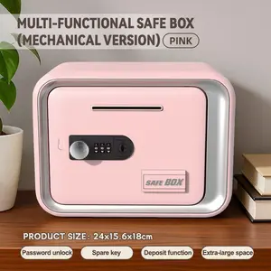 Home Mini Password Lock Safe Box, Durable Abs Material, Large Size Reinforced Packaging, Coin Bank Small Box, Ideal Gift for Kids