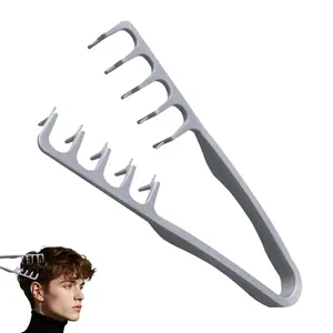 Texture Comb, Volumizing Wide-Tooth Hair Styling Comb, Men's Fluffy Texture Tool Apparatus Maximum Lift Roots Volume Tool, Bangs Seam Grooming Accessory (Gray)