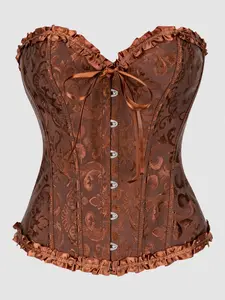 Women's Satin Belted Body Shaper, Lace Bow Decor, Adjustable Straps, Comfortable Fashion Bodysuit, Slimming Underwear, Body Sculpting Garment