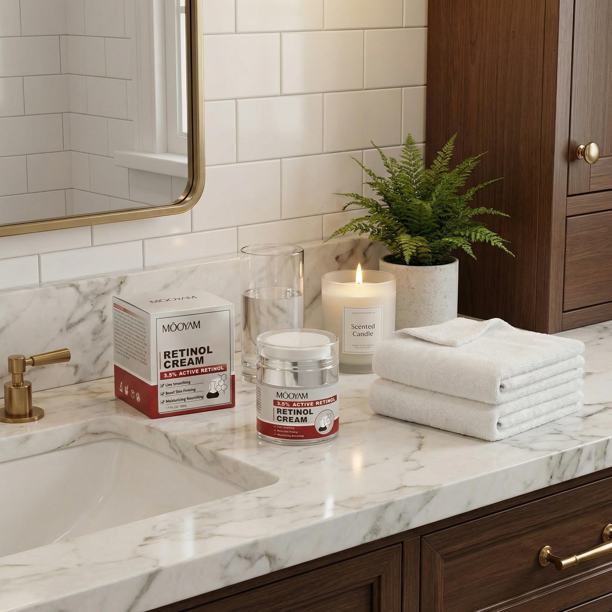 MOOYAM Retinol Cream — Hydrating & Anti-Wrinkle Facial Moisturizer | Enhances Skin Firmness | Improves Skin Texture | Long-Lasting Hydration | Suitable for All Skin Types