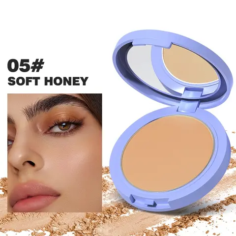 Blurred Setting Powder Cake, Waterproof Finishing Powder, Makeup Touch-Up, Concealer, Oil Control, Sweat-Proof, Long-Lasting, Longwearing Powder, Large Powder Cake, Lightweight Natural Look, Facial Powder, Fixing Powder