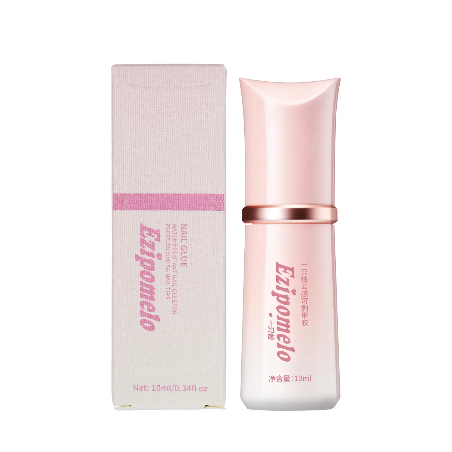 EZIPOMELO Ultra-Strong Glue for Press-on Nails: Suitable for press-on nails, nail tips, and acrylic nails. No UV lamp curing required; features a brush applicator for quick, easy application and a strong, long-lasting bond. HEMA/HPMA/TPO-free formula.