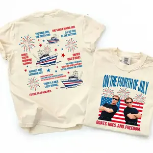 Boats Hoes And Freedom T-shirt, Comfort Colors Step Brothers Brand On The Fourth Of July Shirt, Freedom Independence T-Shirt