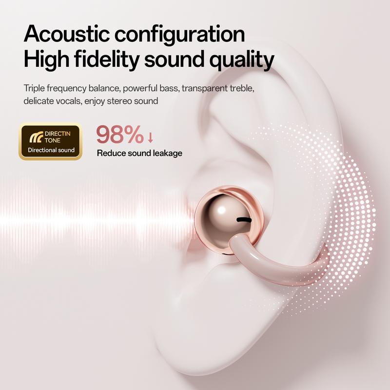 CHENRUIDA M106 High Fidelity Bluetooth Earphones for Women,360°  surround sound,Advanced Noise Reduction Long Battery Life IPX7 Waterproof Rose Gold Headset wireless headphones noise cancelling headphones gamingheadset Christmas Gifts
