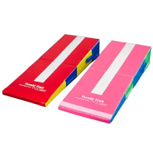 Tumbl Trak Folding Mini Ramp, Primary Rainbow, 4 ft x 18 in x 8 in